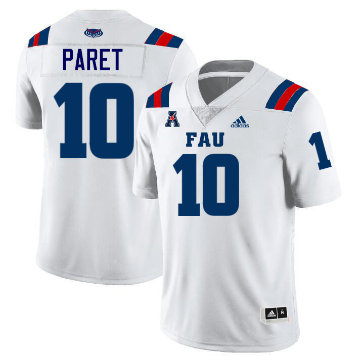 Zion Paret FAU Jersey,Florida Atlantic Owls Football Jersey,Uniforms,Gears-White